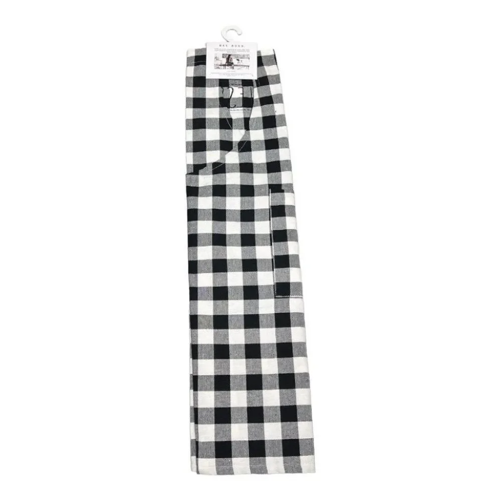 Rae Dunn Blessed /Cook /Home Sweet Home Apron Embroidered Patch‎ Pocket Checked